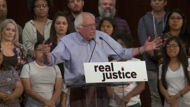 Bernie Sanders How Those Charged Convicted Crime Can Lose Everything — Stock Video