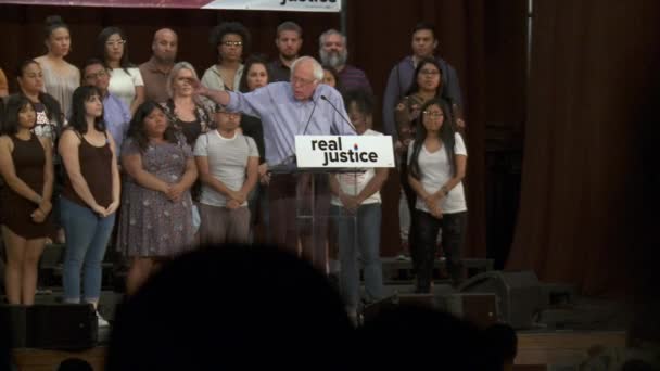 Bernie Sanders Sistem Insanların Hayatını Nasıl Etkilediği 2Nd Haziran 2018 — Stok video