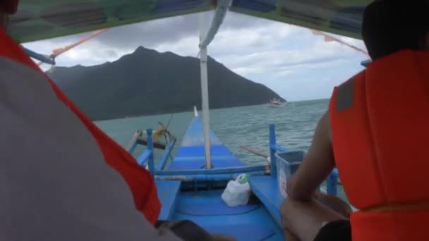 Palawan Turistahajó Fülöp Szigetek Palawan Szigetén Földalatti Folyó Nemzeti Parkjából — Stock videók