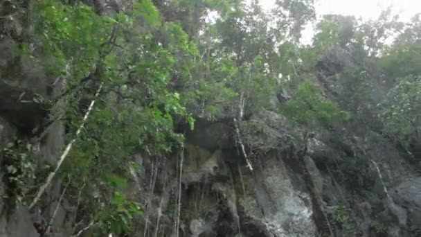 地下河洞穴 漂流过河进入菲律宾巴拉旺岛的王子港地下河流国家公园 — 图库视频影像