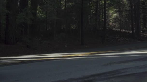 Znak Ostrzegawczy Jak Samochody Wchodzi Park Narodowy Yosemite Dni Zamknięcia — Wideo stockowe