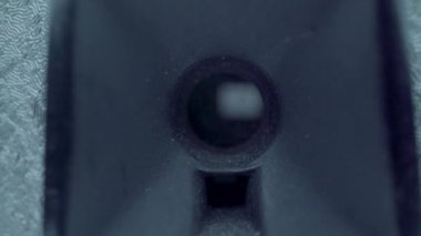 Aşırı vurdu makro ürünü kapatın (Ecu) kadar parçalar ve eski bir Revere (Model 119-D) 8 mm ince tabaka fotoğraf makinesi ayrıntılarını.