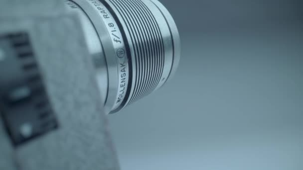 Produkt Makro Strzał Ekstremalnych Bliska Ecu Części Szczegóły Starej Kamery — Wideo stockowe