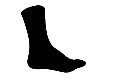 Ayak vektör kroki üzerinde izole beyaz arka plan