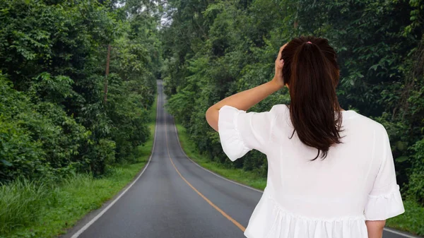 Girl gets lost on the mountain road