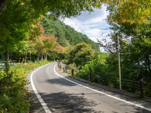 Caminho Estrada Curva Kohoku Linha Visão Nikko Japão — Fotografia de Stock