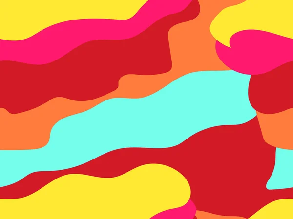 Farbenfrohe Sommer Nahtlose Muster Farbe Und Flecken Vektorillustration — Stockvektor
