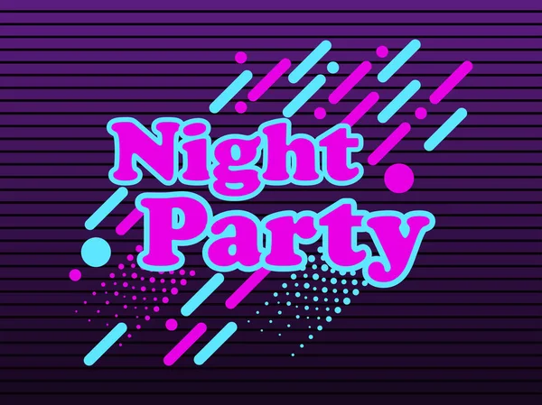 Night Party Abstract Background Style Geometric Elements Points Dotted Lines — Stock Vector