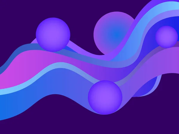 Couleur Violet Onde Liquide Contexte Tendance Moderne Illustration Vectorielle — Image vectorielle