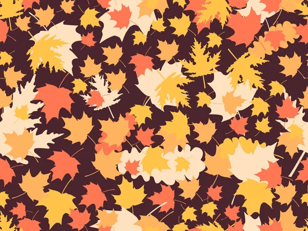 Der Herbst Hinterlässt Nahtlose Muster Eichenblätter Ahorn Erntedankfest Vektorillustration — Stockvektor