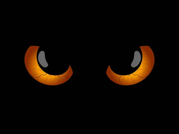 Feliz Halloween Malvados Ojos Aterradores Pupilas Negras Elemento Halloween Para — Vector de stock