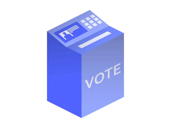 Electronic Ballot Box Icon Isolated White Background Electronic Voting Vector — Stock Vector