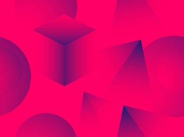 Retro Fütürizm seamless modeli. Geometrik öğeleri memphis 80'li yılların tarzında. Synthwave retro arka plan. Retrowave. Vektör çizim