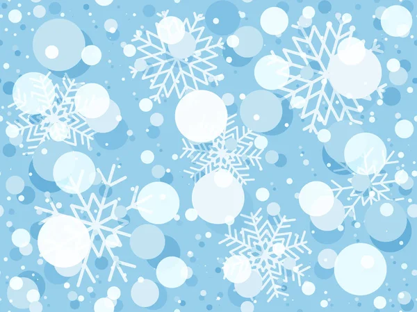 Padrão Sem Costura Natal Com Flocos Neve Inverno Fundo Abstrato — Vetor de Stock