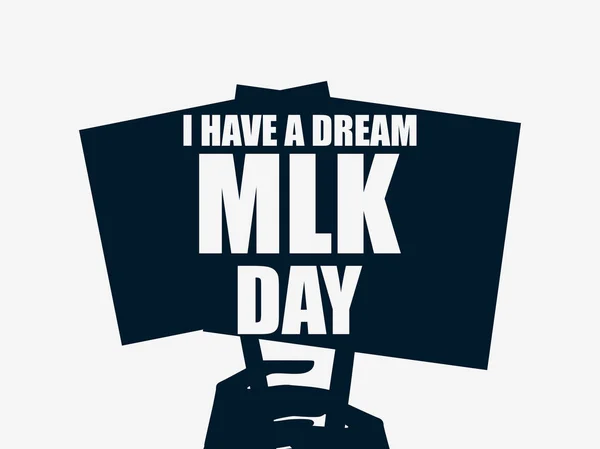 Martin Luther King Giorno Sogno Giorno Mlk Illustrazione Vettoriale — Vettoriale Stock