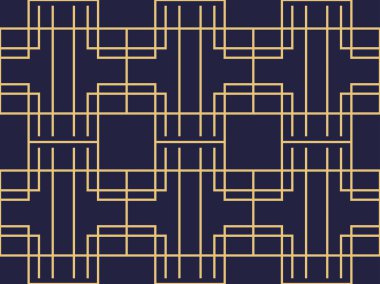 Art deco seamless modeli. Çizgiler, stil 1920'lerde, 1930'larda bir desenle arka plan. Vektör çizim