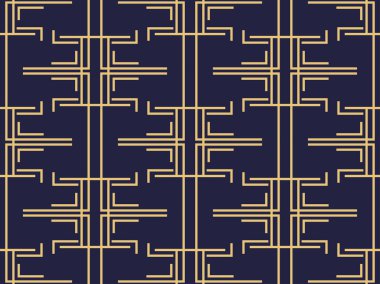 Art deco seamless modeli. Çizgiler, stil 1920'lerde, 1930'larda bir desenle arka plan. Vektör çizim