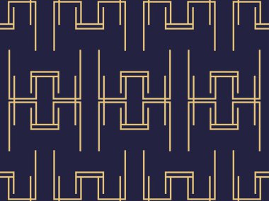 Art deco seamless modeli. Çizgiler, stil 1920'lerde, 1930'larda bir desenle arka plan. Vektör çizim