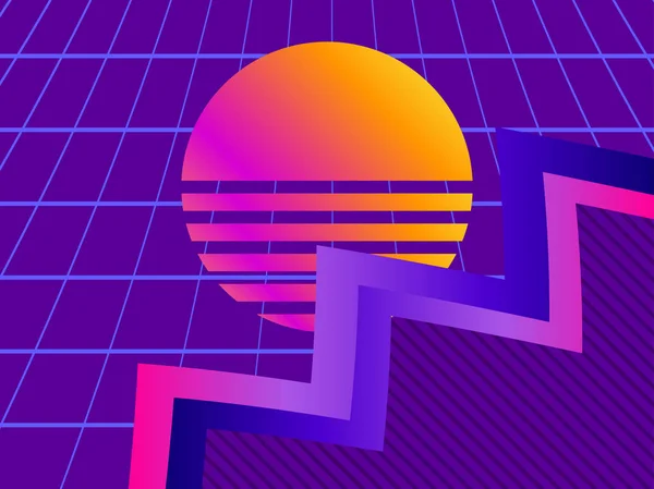 Płynie Fala Fiolet Gradient Nowoczesny Trend Tło Synthwave Futuryzm Tła — Wektor stockowy