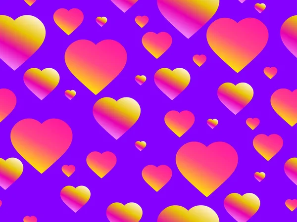 Modèle Sans Couture Avec Des Cœurs Joyeuse Saint Valentin Février — Image vectorielle