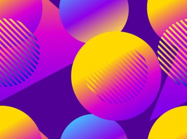 Degrade şekilleri ile geometrik seamless modeli. Zine kültür arka plan. Retrowave. Vektör çizim