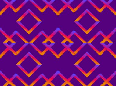 Rhombus turuncu-mor bulanık gradyan ile seamless modeli. Geometrik arka plan. Vektör çizim