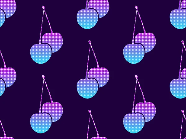 Cerises Avec Dégradé Des Points Dans Style Pop Art Points — Image vectorielle