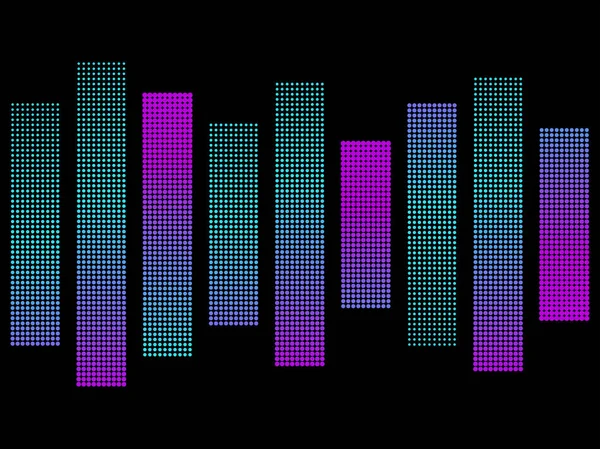 Pop Art Dots Violet Gradient Halftone Synthwave Retrowave Vector Illustration — Stock Vector