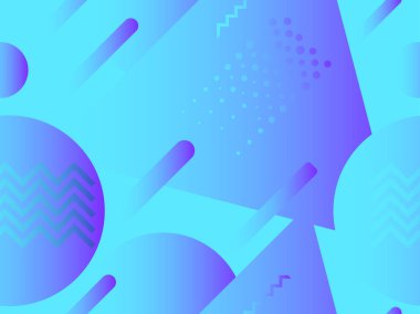 Geometrik şekiller kusursuz desenler. Zine kültürü soyut arka plan. Vektör illüstrasyonu