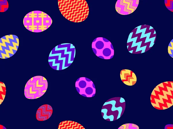 Easter eggs seamless pattern. Happy Easter background. Vector illustration — Stock Vector