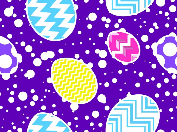 Huevos de Pascua patrón sin costura. Feliz Pascua. Ilustración vectorial — Vector de stock