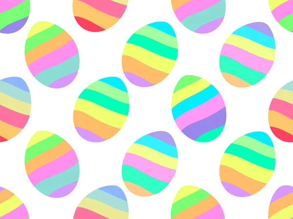 Easter eggs seamless pattern. Happy Easter background. Vector illustration — Stock Vector