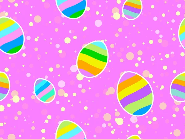 Пасхальные яйца бесшовный узор. С праздником Пасхи. Поздравительная открытка. Векторная иллюстрация — стоковый вектор