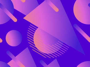 Renkli sıvı şekli dikişsiz desen. Akışkan konsept tasarımı. Soyut geometrik degrade arka plan. Vektör çizimi