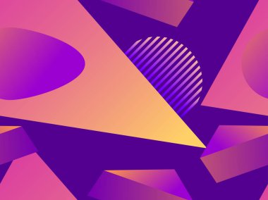 80'lerin memphis tarzında geometrik dikişsiz desen. Sıvı gradyan şekilleri. Vektör çizimi