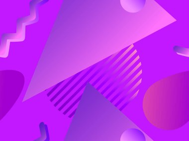 80'lerin memphis tarzında geometrik dikişsiz desen. Sıvı gradyan şekilleri. Vektör çizimi