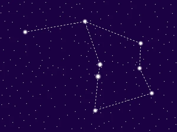 Constellation d'Ara. Ciel étoilé. Cluster d'étoiles et de galaxies. Dans l'espace. Illustration vectorielle — Image vectorielle