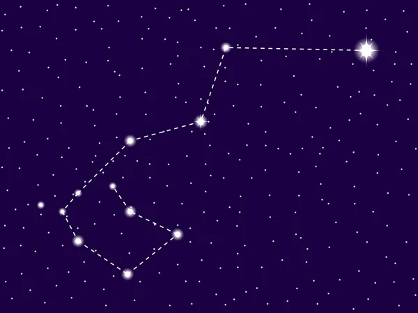 Carina Constellation. Starry natthimmel. Kluster av stjärnor och galaxer. Djupa rymden. Vektor illustration — Stock vektor