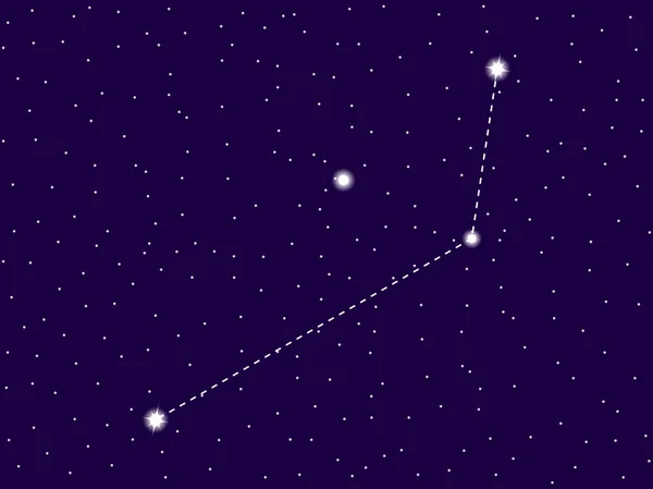 Ο αστερισμός των πικτορ. Έναστρο νυχτερινό ουρανό. Συστάδα αστεριών και γαλαξίες. Στο βάθος. Απεικόνιση διανυσματικών φορέων — Διανυσματικό Αρχείο