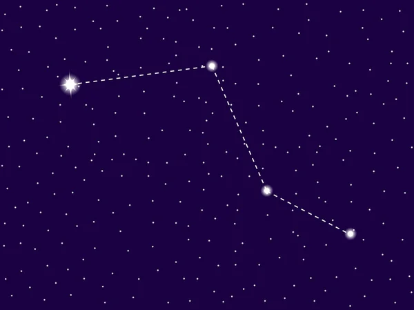 Constellation de Caelum. Ciel étoilé. Cluster d'étoiles et de galaxies. Dans l'espace. Illustration vectorielle — Image vectorielle