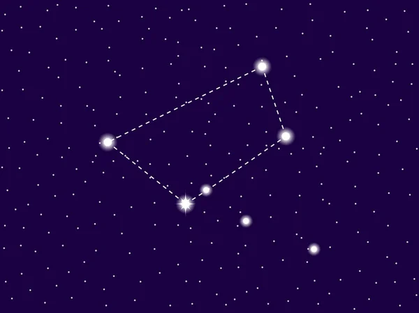 Constellation Norma. Ciel étoilé. Cluster d'étoiles et de galaxies. Dans l'espace. Illustration vectorielle — Image vectorielle