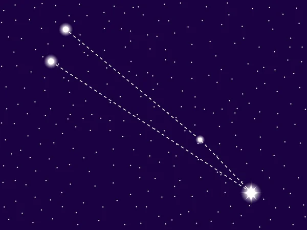 Constellation de Circinus. Ciel étoilé. Signe du zodiaque. Cluster d'étoiles et de galaxies. Dans l'espace. Illustration vectorielle — Image vectorielle