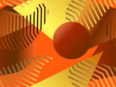 80s tarzıNda Memphis dikişsiz desen. Sıvı degradeli geometrik şekiller. Modern trend arka plan. Vektör çizimi