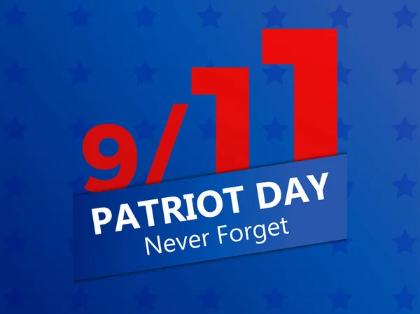 9/11 愛国者の日。忘れないで 2001年9月11日ベクトルイラスト — ストックベクタ