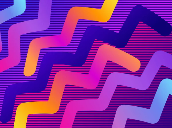 Onde liquide, gradient violet. Contexte de tendance moderne. Synthwave, fond futuriste. Rétroonde. Illustration vectorielle — Image vectorielle