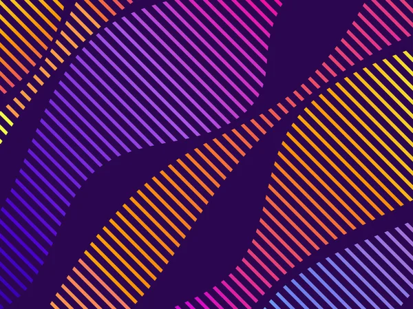 Ondes rayées avec gradient liquide. Contexte de tendance moderne. Syn — Image vectorielle