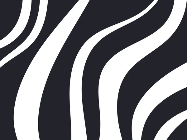 Padrão Zebra. Listras pretas em um fundo branco. A pele de — Vetor de Stock