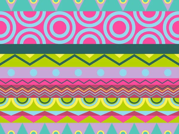 Patrón étnico sin costuras. Textiles tribales, estilo hippie de moda para tela, ropa y papel pintado. Ilustración vectorial — Vector de stock