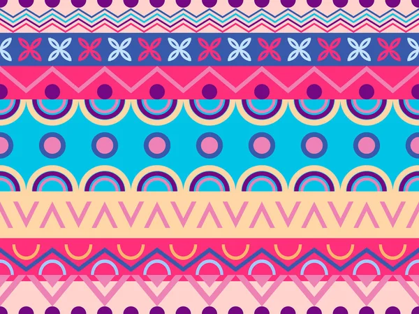 Patrón étnico sin costuras. Textiles tribales, estilo hippie de moda para tela, ropa y papel pintado. Ilustración vectorial — Vector de stock