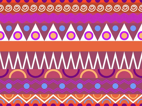 Patrón étnico sin costuras. Textiles tribales, estilo hippie de moda para tela, ropa y papel pintado. Ilustración vectorial — Vector de stock